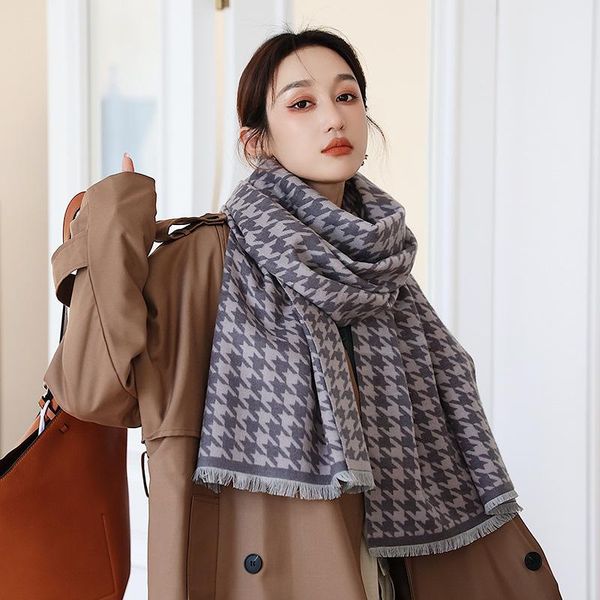 scarves woman fashion european and american style houndstooth printing imitation cashmere shawl multifunction decorate warm scarf, Blue;gray
scarves woman fashion european and american style houndstooth printing imitation cashmere shawl multifunction decorate warm scarf, Blue;gray