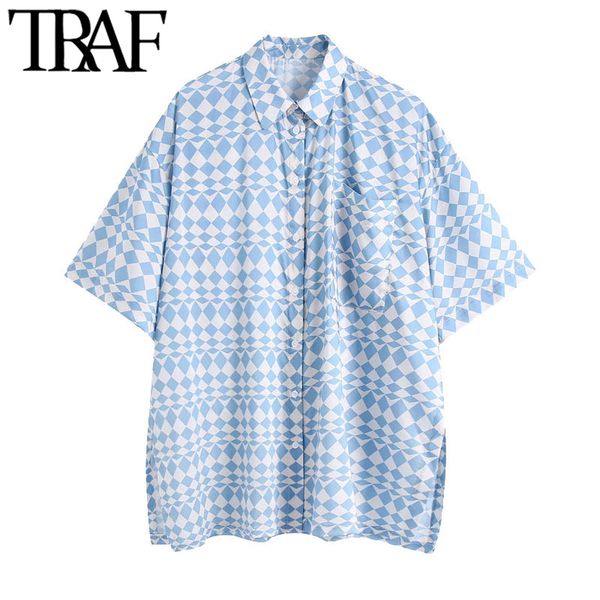 traf women fashion geometric print oversized blouses vintage drop-shoulder sleeves side vents female shirts chic 210415, White
traf women fashion geometric print oversized blouses vintage drop-shoulder sleeves side vents female shirts chic 210415, White