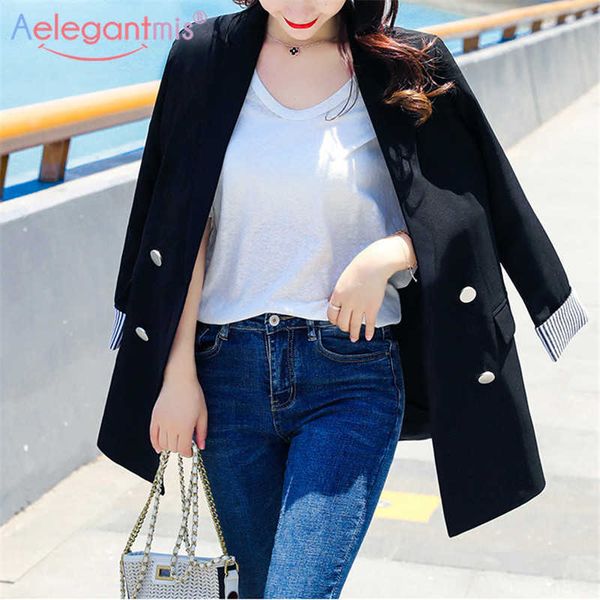 aelegantmis casual long women blazer jackets vintage bouble breasted pockets office lady suit coat autumn black blazers 210607, White
aelegantmis casual long women blazer jackets vintage bouble breasted pockets office lady suit coat autumn black blazers 210607, White