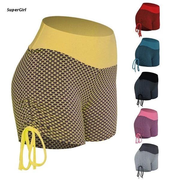 women's shorts j78e women high waist sports honeycomb bulift ruched drawstring leggings, White;black
women's shorts j78e women high waist sports honeycomb bulift ruched drawstring leggings, White;black