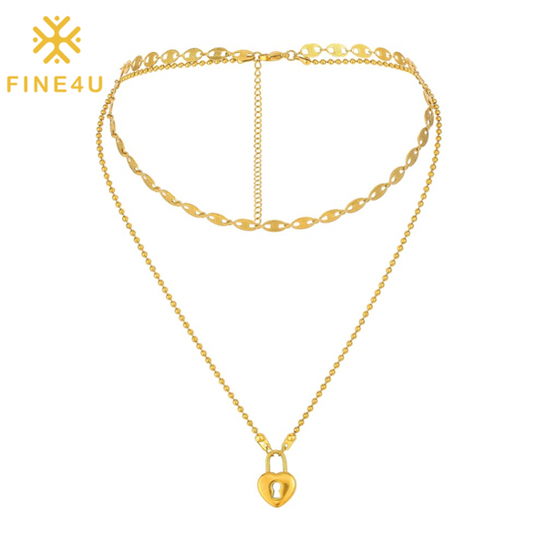 pendant necklaces fine4u n898 handmade gold color y necklace multilayer lock adjustable layering choker for women girls, Silver
pendant necklaces fine4u n898 handmade gold color y necklace multilayer lock adjustable layering choker for women girls, Silver