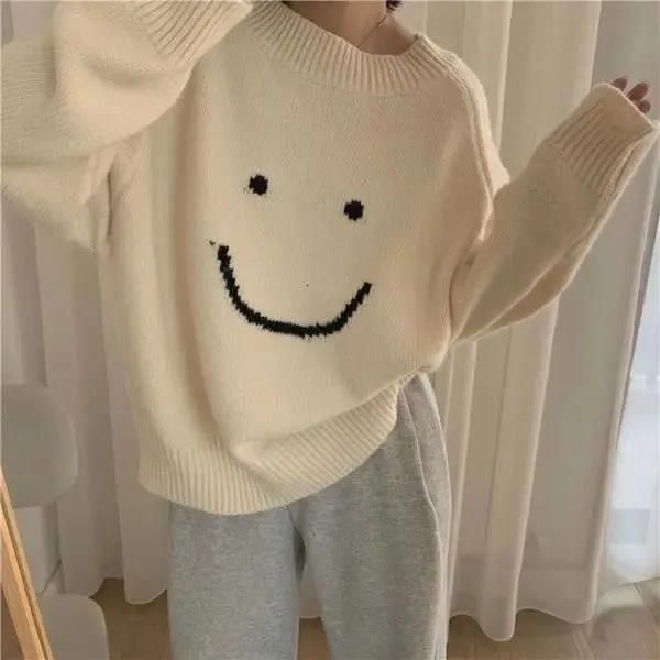 women's sweaters y2k sweet female sweater lazy wind autumn and winter outdoor fashion wear smiley face jumper loose korean style beauti, White;black
women's sweaters y2k sweet female sweater lazy wind autumn and winter outdoor fashion wear smiley face jumper loose korean style beauti, White;black