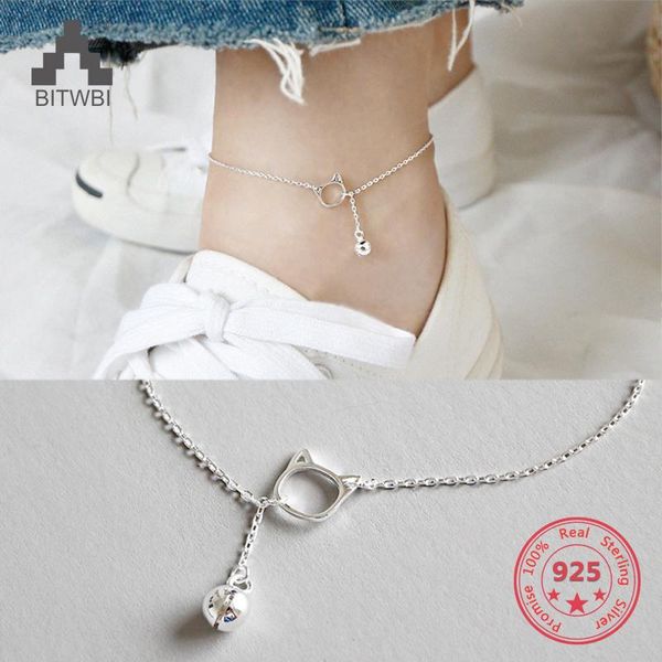 anklets summer foot jewelry simple bell and cat ankle bracelet real solid 925 sterling silver for women, Red;blue
anklets summer foot jewelry simple bell and cat ankle bracelet real solid 925 sterling silver for women, Red;blue