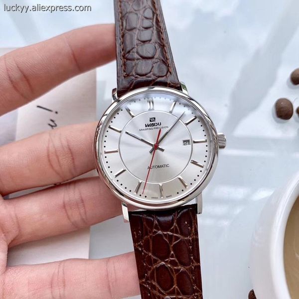 Relogio Masculino Mens Watches Top Ultra-thin Men Watch Steel Case Sapphire Crystal Business Wrist A75 Wristwatches, Slivery;brown
Relogio Masculino Mens Watches Top Ultra-thin Men Watch Steel Case Sapphire Crystal Business Wrist A75 Wristwatches, Slivery;brown