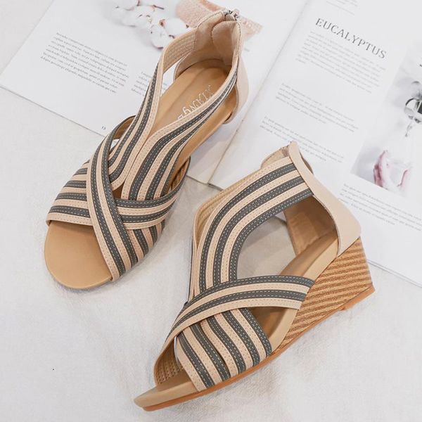 dress shoes roman sandals women wedge striped fashion plus size open-toed bohemia thick bottom landalias mujer, Black
dress shoes roman sandals women wedge striped fashion plus size open-toed bohemia thick bottom landalias mujer, Black