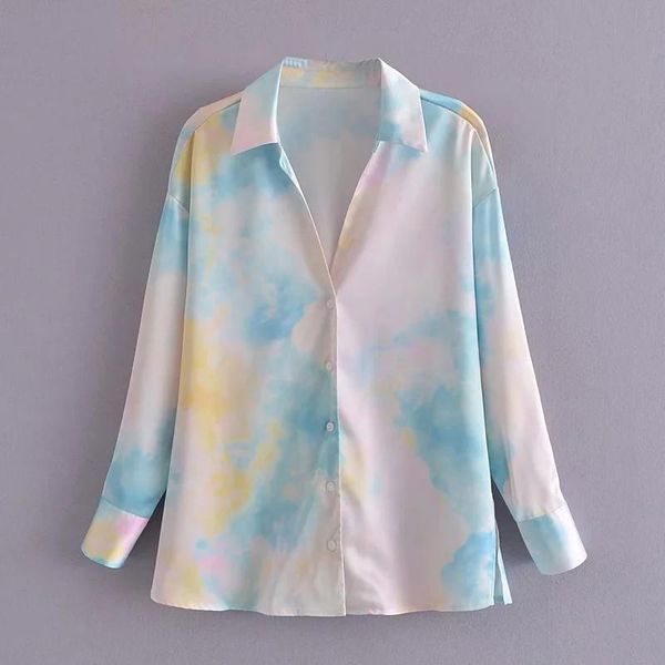 women's blouses & shirts women shirt 2021 summer turn-down collar tie-dye print vintage long sleeve loose button-up female blouse chic, White
women's blouses & shirts women shirt 2021 summer turn-down collar tie-dye print vintage long sleeve loose button-up female blouse chic, White