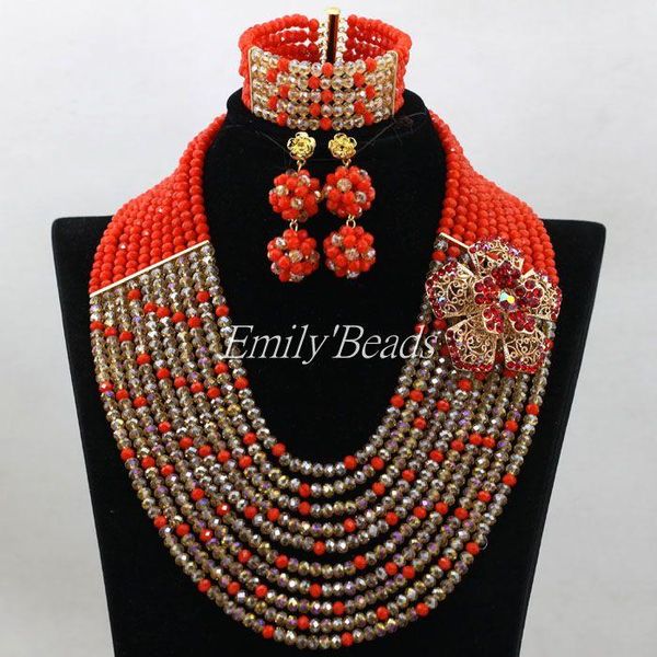 earrings & necklace beautiful nigerian wedding beads bracelet set 10 rows costume african crystal jewelry alj277, Silver
earrings & necklace beautiful nigerian wedding beads bracelet set 10 rows costume african crystal jewelry alj277, Silver