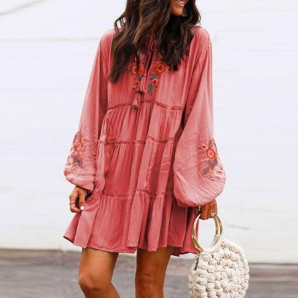 casual dresses elegant lantern long sleeve fashion dress autumn women lace-up tassel loose mini vintage floral print party vestidos, Black;gray
casual dresses elegant lantern long sleeve fashion dress autumn women lace-up tassel loose mini vintage floral print party vestidos, Black;gray