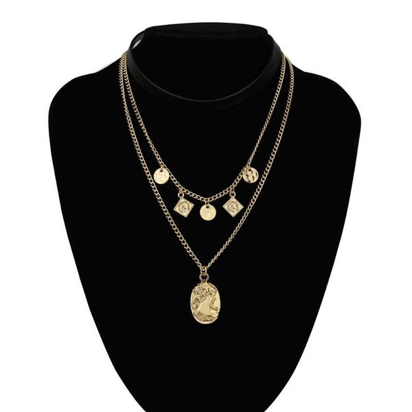 european and american fashion elegant alloy tassel necklace leather medal pendant multi-layer clavicle chain women necklaces, Silver
european and american fashion elegant alloy tassel necklace leather medal pendant multi-layer clavicle chain women necklaces, Silver