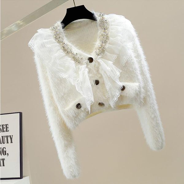 women's knits & tees 2021 fashion designer autumn winter sweater women white orange beading diamonds single breasted short top
women's knits & tees 2021 fashion designer autumn winter sweater women white orange beading diamonds single breasted short top