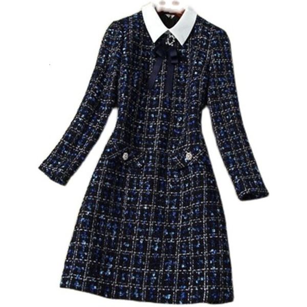 casual dresses lady fashion vintage tweed women's fall winter british short long sleeve elegant vestidos ux5r, Black;gray
casual dresses lady fashion vintage tweed women's fall winter british short long sleeve elegant vestidos ux5r, Black;gray