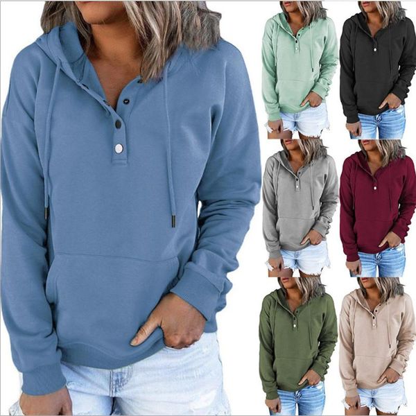 women's hoodies & sweatshirts bikoles autumn winter warmth hooded long sleeve drawstring 2021 fashion solid button pocket, Black
women's hoodies & sweatshirts bikoles autumn winter warmth hooded long sleeve drawstring 2021 fashion solid button pocket, Black