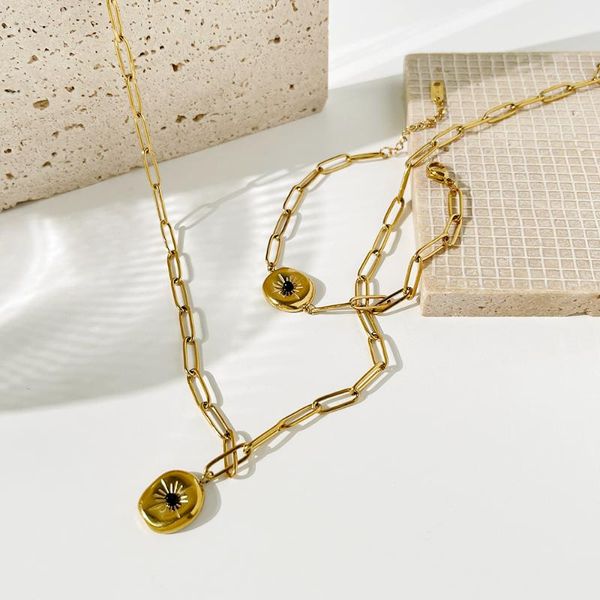 pendant necklaces monlansher unique irregular button star necklace gold color paperclip chain choker vintage jewelry for women, Silver
pendant necklaces monlansher unique irregular button star necklace gold color paperclip chain choker vintage jewelry for women, Silver