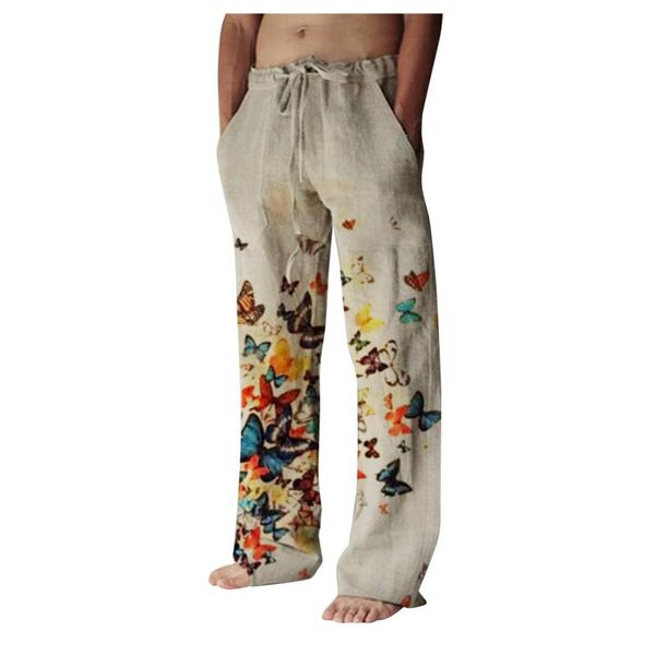 men's pants design fashion loose plus size casual butterfly print wide leg trousers cotton blends breathable full, Black
men's pants design fashion loose plus size casual butterfly print wide leg trousers cotton blends breathable full, Black