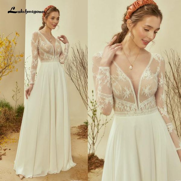 other wedding dresses vestidos deep v-neck boho with long sleeves chiffon beach bride dress plus size bridal gown 2021 suknia slubna, White
other wedding dresses vestidos deep v-neck boho with long sleeves chiffon beach bride dress plus size bridal gown 2021 suknia slubna, White