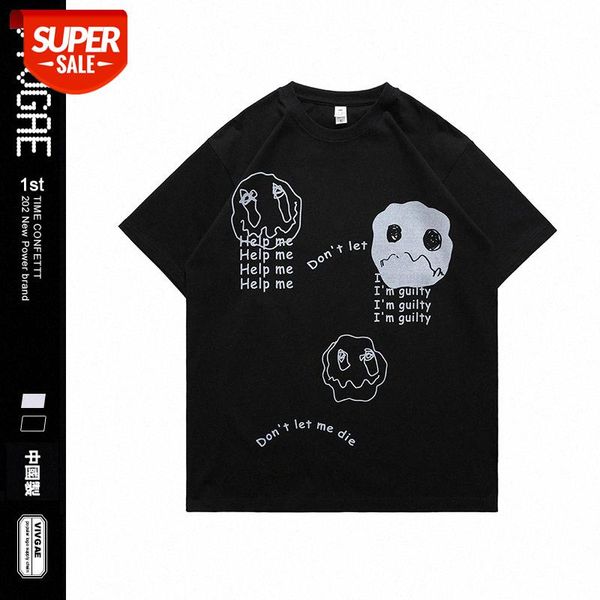 crying face print short-sleeved t-shirt street oversize men's and women's half-sleeved bottoming #z185, White;black
crying face print short-sleeved t-shirt street oversize men's and women's half-sleeved bottoming #z185, White;black
