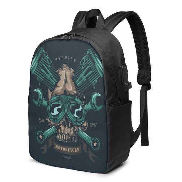 backpack fashion mechanic skull student school bag for boy girl teenager usb charge computer lapback pack
backpack fashion mechanic skull student school bag for boy girl teenager usb charge computer lapback pack