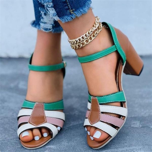 sandals 2021 summer women ankle buckle high heels female peep toe fashion sandalias mixed color ladies shoes plus size 43, Black
sandals 2021 summer women ankle buckle high heels female peep toe fashion sandalias mixed color ladies shoes plus size 43, Black