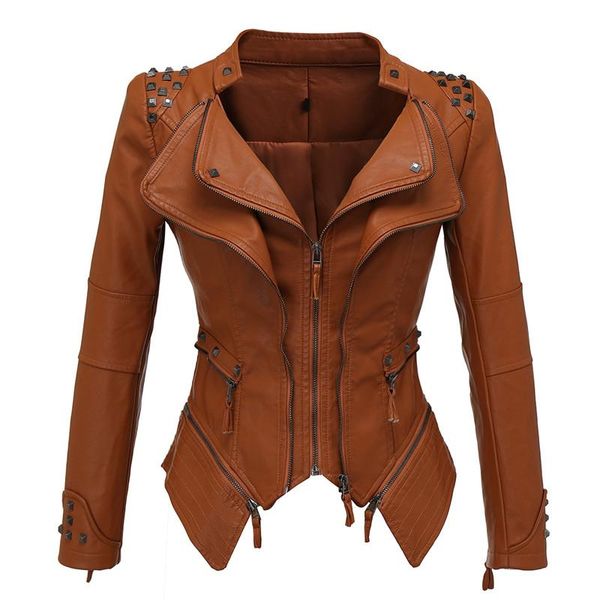coat motorcycle jacket women winter autumn rivet fashion outerwear faux leather pu female gothic y434 women's &, Black
coat motorcycle jacket women winter autumn rivet fashion outerwear faux leather pu female gothic y434 women's &, Black