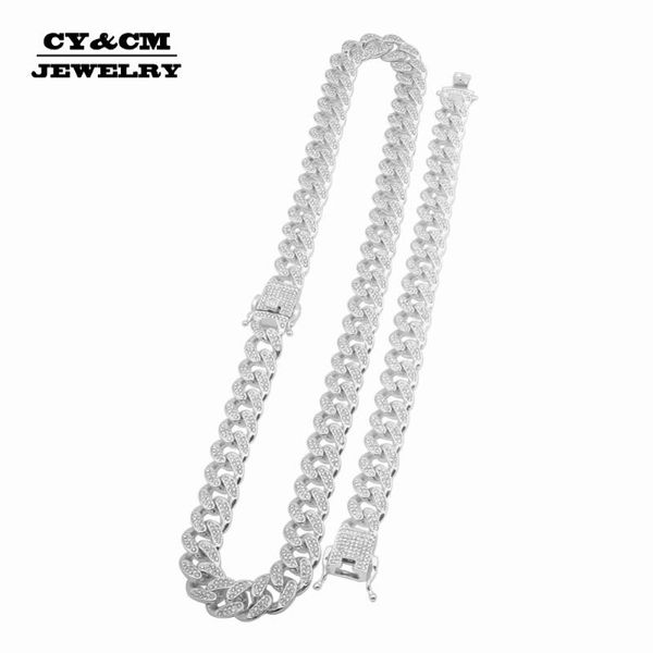 chains 13mm cuban link chain gold silver color full rhinestone long necklace for mens women hiphop heavy jewelry necklaces bracelet set
chains 13mm cuban link chain gold silver color full rhinestone long necklace for mens women hiphop heavy jewelry necklaces bracelet set