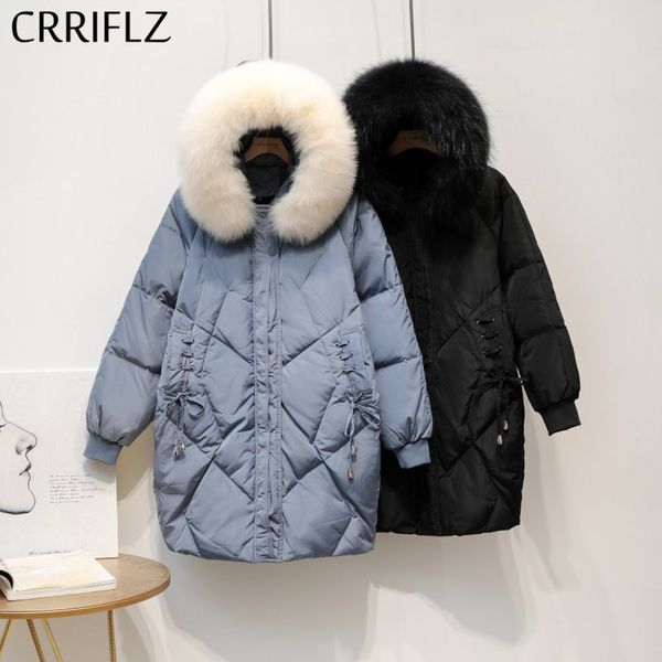 elegant fur collar solid winter white duck down jacket women medium long hooded coats ladies warm thicken parka 210520, Black
elegant fur collar solid winter white duck down jacket women medium long hooded coats ladies warm thicken parka 210520, Black