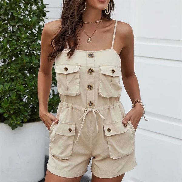 women's jumpsuits & rompers pockets sleeveless women's playsuit summer solid color buttons fashion rompers lady streetwear belt st, Black;white
women's jumpsuits & rompers pockets sleeveless women's playsuit summer solid color buttons fashion rompers lady streetwear belt st, Black;white