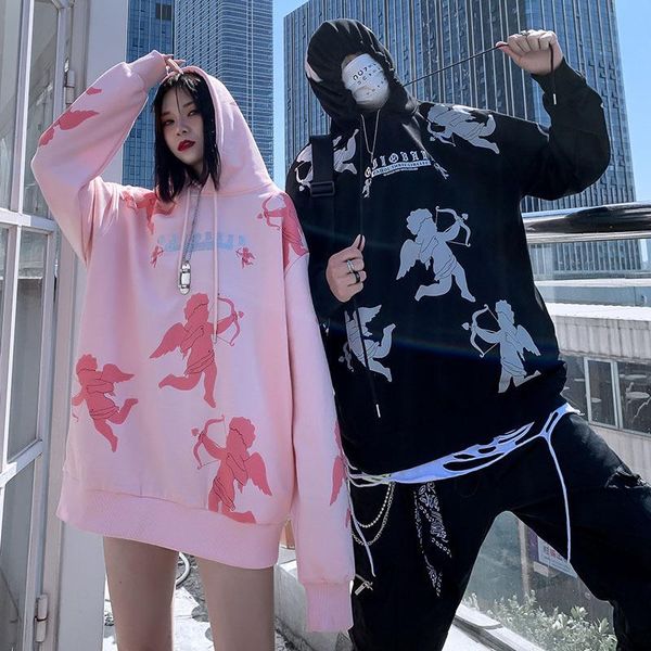 men's hoodies & sweatshirts hip hop cupid print loose cotton autumn winter fashion couple coats streetwear men and women hooded pullove, Black
men's hoodies & sweatshirts hip hop cupid print loose cotton autumn winter fashion couple coats streetwear men and women hooded pullove, Black