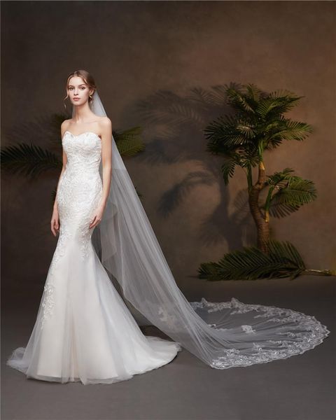 bridal veils 2021 sequin wedding veil lace long with hair comb was10223, Black