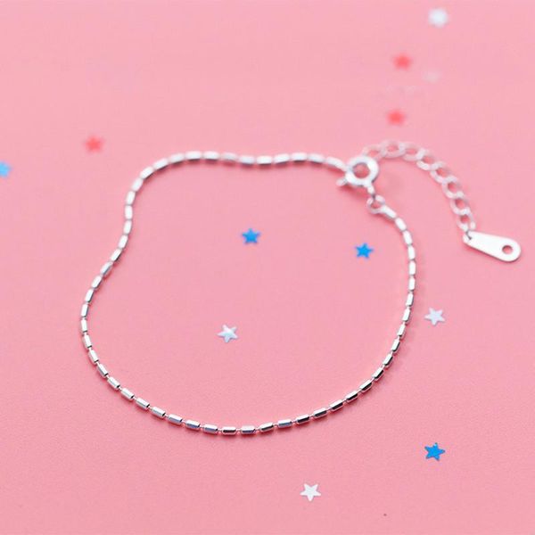 link, chain 2021 100% 925 sterling silver fashion women jewelry simplicity bracelet 15.5cm for gift girls lady drop, Black 
link, chain 2021 100% 925 sterling silver fashion women jewelry simplicity bracelet 15.5cm for gift girls lady drop, Black