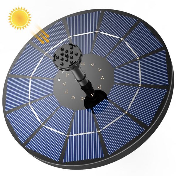 3.5w solar fountain pump, water pump floating built-in 1500mah battery, with 6 nozzles, for bird bath garden decorations
3.5w solar fountain pump, water pump floating built-in 1500mah battery, with 6 nozzles, for bird bath garden decorations