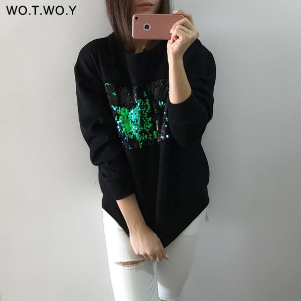 women's hoodies & sweatshirts fashion reflected sequins casual sweatshirt women cotton o -neck black long sleeve pullover autumn winter
women's hoodies & sweatshirts fashion reflected sequins casual sweatshirt women cotton o -neck black long sleeve pullover autumn winter