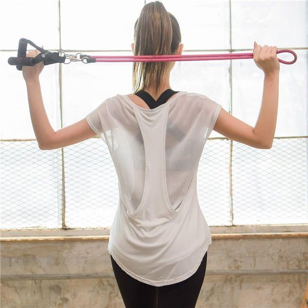 yoga outfit summer sports short-sleeved women's loose fitness clothes large size quick-drying t-shirt mesh breathable blouse
yoga outfit summer sports short-sleeved women's loose fitness clothes large size quick-drying t-shirt mesh breathable blouse