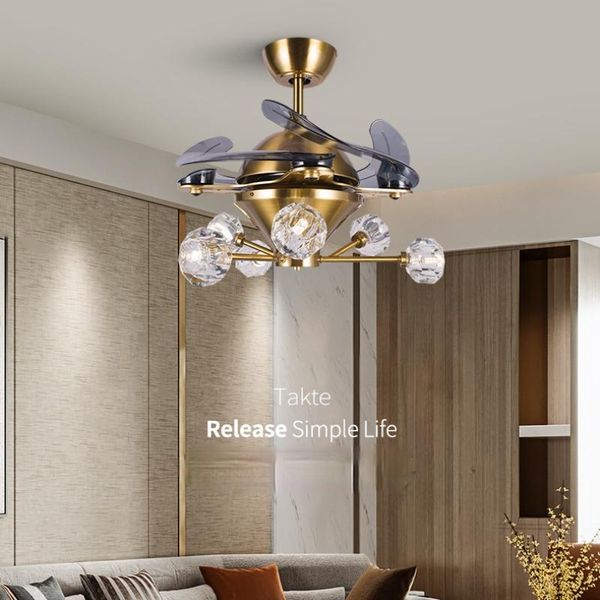 ceiling fans nordic golden fan crystal chandelier atmosphere living room bedroom silent with lights remote control 
ceiling fans nordic golden fan crystal chandelier atmosphere living room bedroom silent with lights remote control