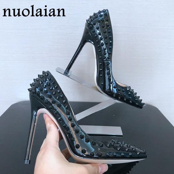 brand design black pointed toe shoes rivet high heel woman patent leather heels lady platform pumps women party dress
brand design black pointed toe shoes rivet high heel woman patent leather heels lady platform pumps women party dress