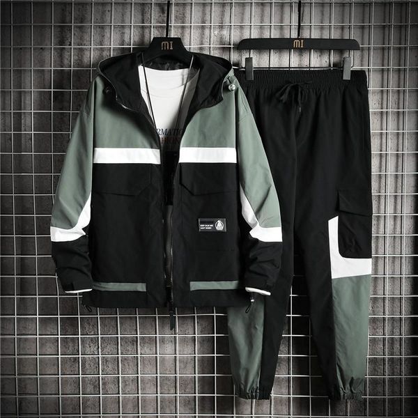 men's tracksuits 2021 mens tracksuit suit spring autumn models tooling 2 piece fashion splicing jacket cargo pants men casual streetwea, Gray
men's tracksuits 2021 mens tracksuit suit spring autumn models tooling 2 piece fashion splicing jacket cargo pants men casual streetwea, Gray