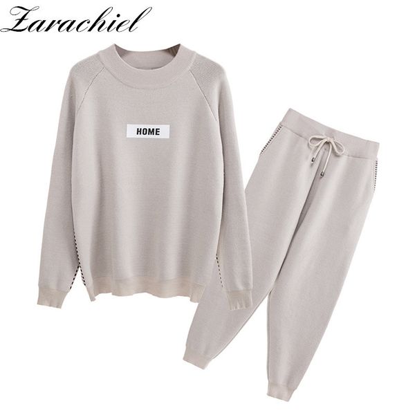 autumn winter wool tracksuit 2 pieces women sportswear long sleeve pullover sweater + pocket lace-up harem pants set 210416, White
autumn winter wool tracksuit 2 pieces women sportswear long sleeve pullover sweater + pocket lace-up harem pants set 210416, White