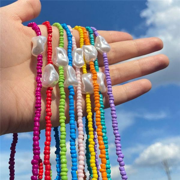 chokers 2021 bohemian colorful beads weaving handmade baroque simulated pearl necklace clavicle chain choker for women jewelry, Golden;silver
chokers 2021 bohemian colorful beads weaving handmade baroque simulated pearl necklace clavicle chain choker for women jewelry, Golden;silver