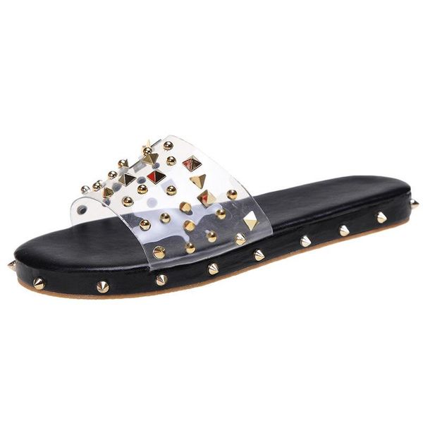 slippers summer women punk ladies shoes zapatos rivet flat platform peep toe slides fashion casual outdoor beach cotton fabric, Black
slippers summer women punk ladies shoes zapatos rivet flat platform peep toe slides fashion casual outdoor beach cotton fabric, Black