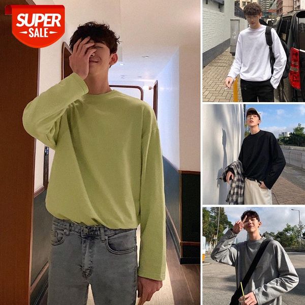 intfeday chic malone color round neck long-sleeved t-shirt men and women pure simple bottoming shirt #ub8l, White;black
intfeday chic malone color round neck long-sleeved t-shirt men and women pure simple bottoming shirt #ub8l, White;black