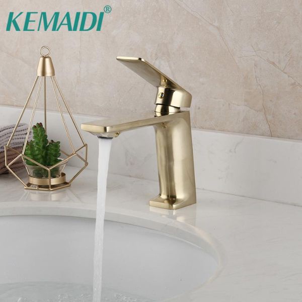bathroom sink faucets kemaidi & cold brush gold mixer tap golden brushed faucet solid brass wash basin fauce
bathroom sink faucets kemaidi & cold brush gold mixer tap golden brushed faucet solid brass wash basin fauce