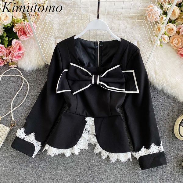 kimutomo elegant lace patchwork women blouses shirt fashion ruffles french style square collar bow long sleeve short 210521, White
kimutomo elegant lace patchwork women blouses shirt fashion ruffles french style square collar bow long sleeve short 210521, White