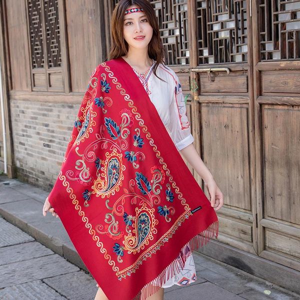 scarves thickened warmth travel and vacation large winter shawl foulard ethnic style scarf women autumn embroidered flower, Blue;gray
scarves thickened warmth travel and vacation large winter shawl foulard ethnic style scarf women autumn embroidered flower, Blue;gray
