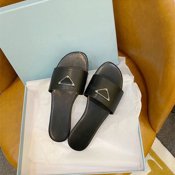 women summer slippers flat slides ladies sandals luxurys designers slipper, Black