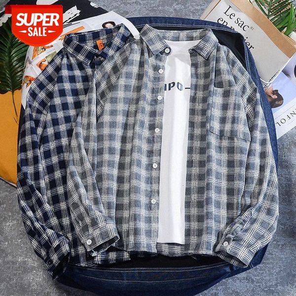 clearance men's plaid shirt thin student japanese vintage long-sleeved cardigan jacket loose #sa8l, White;black
clearance men's plaid shirt thin student japanese vintage long-sleeved cardigan jacket loose #sa8l, White;black