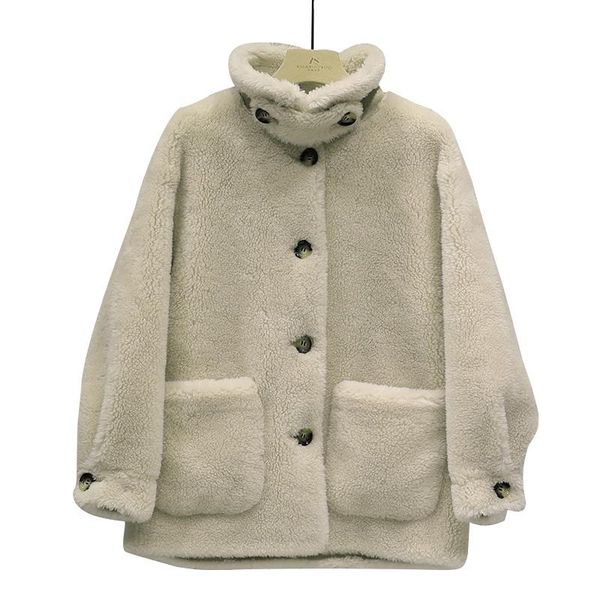women's fur & faux autumn winter particles lamb coat women korean fashion warm soft short sheep shearing outerwear female jacket h859, Black
women's fur & faux autumn winter particles lamb coat women korean fashion warm soft short sheep shearing outerwear female jacket h859, Black
