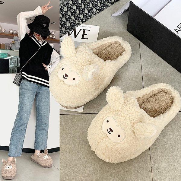 slippers winter women's fashion cute cartoon alpaca plush pink cotton ladies shoes warm comfortable indoor female flats slides, Black
slippers winter women's fashion cute cartoon alpaca plush pink cotton ladies shoes warm comfortable indoor female flats slides, Black
