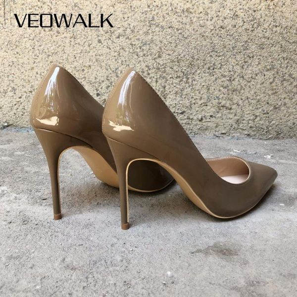 veowalk dark khaki women patent leather pointed toe high heels solid color ladies slip on stiletto pumps fashion ol dress shoes, Black
veowalk dark khaki women patent leather pointed toe high heels solid color ladies slip on stiletto pumps fashion ol dress shoes, Black