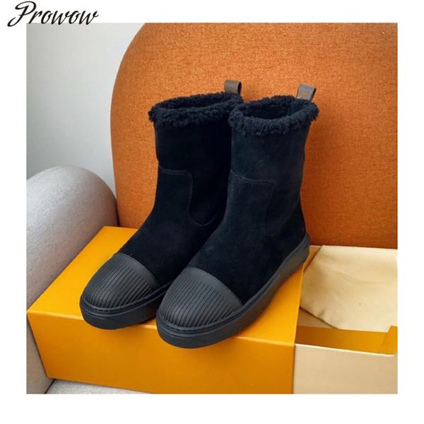 boots arrival female women shoes snow cowhide leather lamb hair decor fur integration classic style suede, Black
boots arrival female women shoes snow cowhide leather lamb hair decor fur integration classic style suede, Black