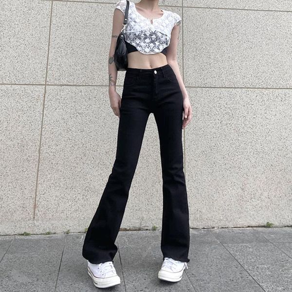 women's jeans kpop streetwear flared black y2k korean fashion pants high waist slim casual basic loose joggers cyber 90s denim trousers, Blue
women's jeans kpop streetwear flared black y2k korean fashion pants high waist slim casual basic loose joggers cyber 90s denim trousers, Blue
