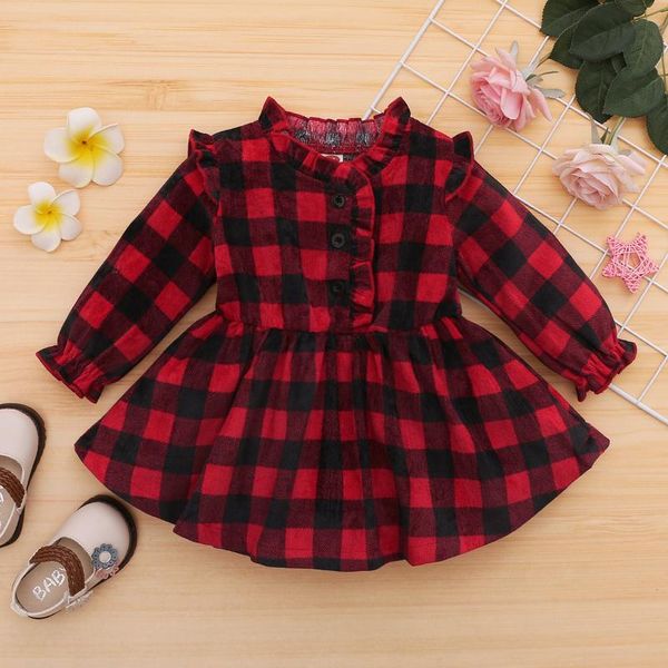 girl's dresses little girls casual long sleeve dress toddler infants fashion corduroy plaid ruffles round neck sweet a-line outfits, Red;yellow
girl's dresses little girls casual long sleeve dress toddler infants fashion corduroy plaid ruffles round neck sweet a-line outfits, Red;yellow
